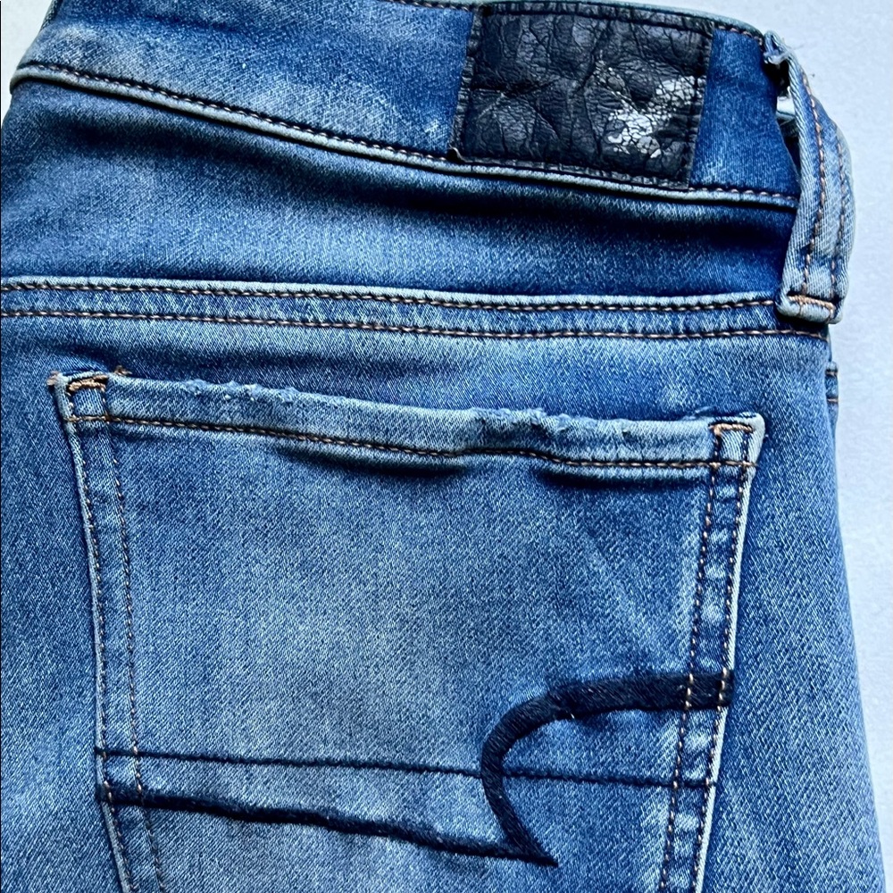 american eagle low rise ripped skinny jeans y2k